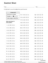 Scantron Sheet